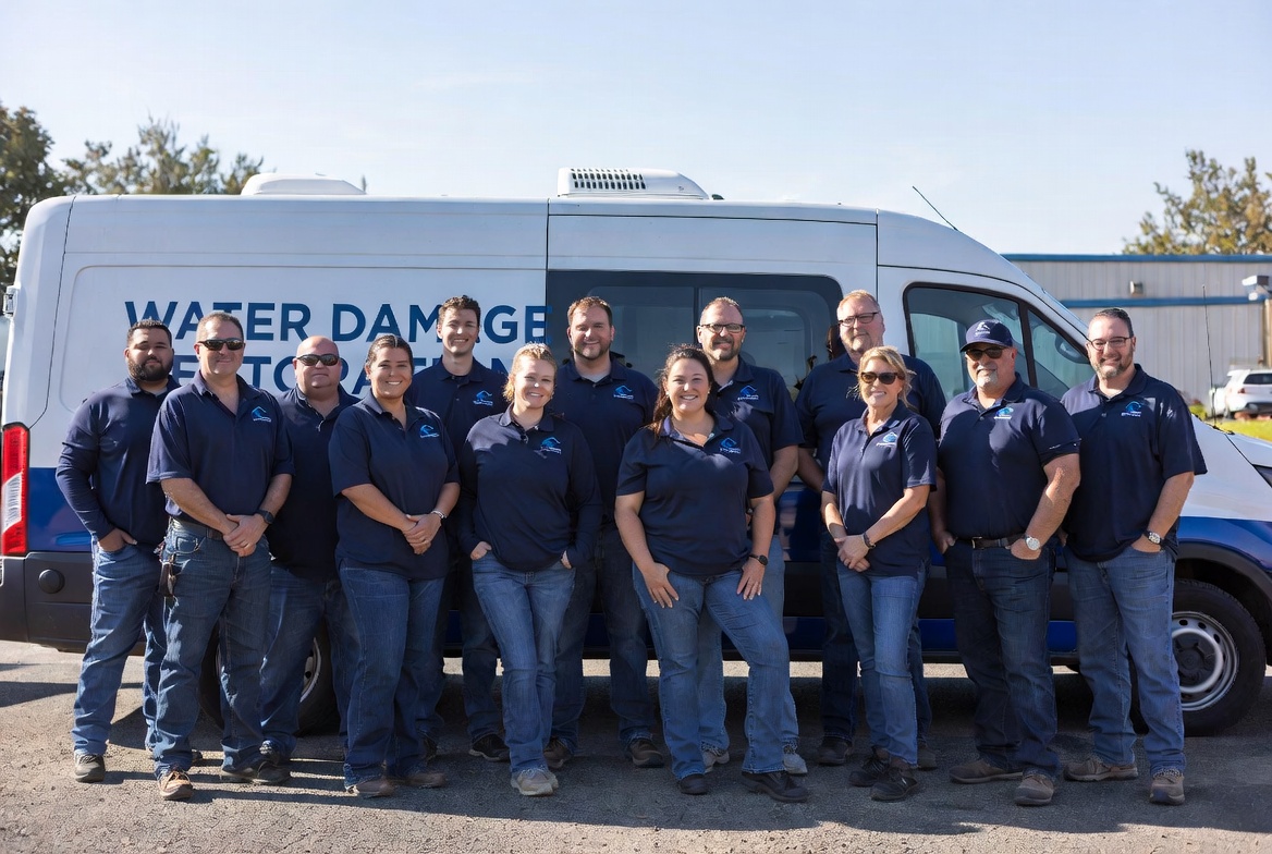 Georgetown Water Damage Restoration team of certified technicians with service van